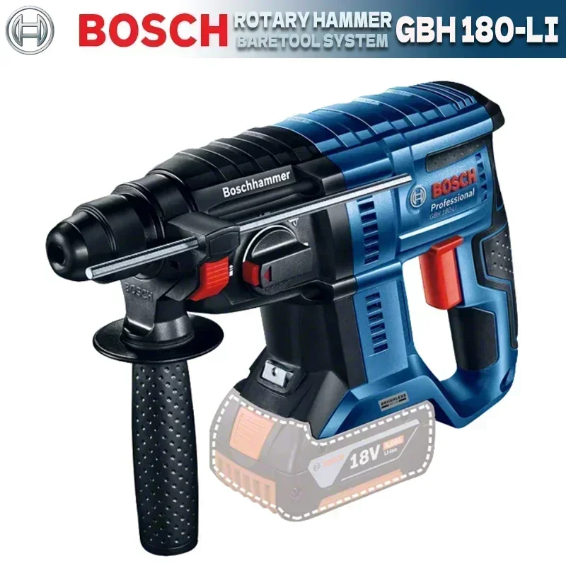 Power Tools Cordless - BOSCH GBH 180-LI Martello Perforatore Rotativo
