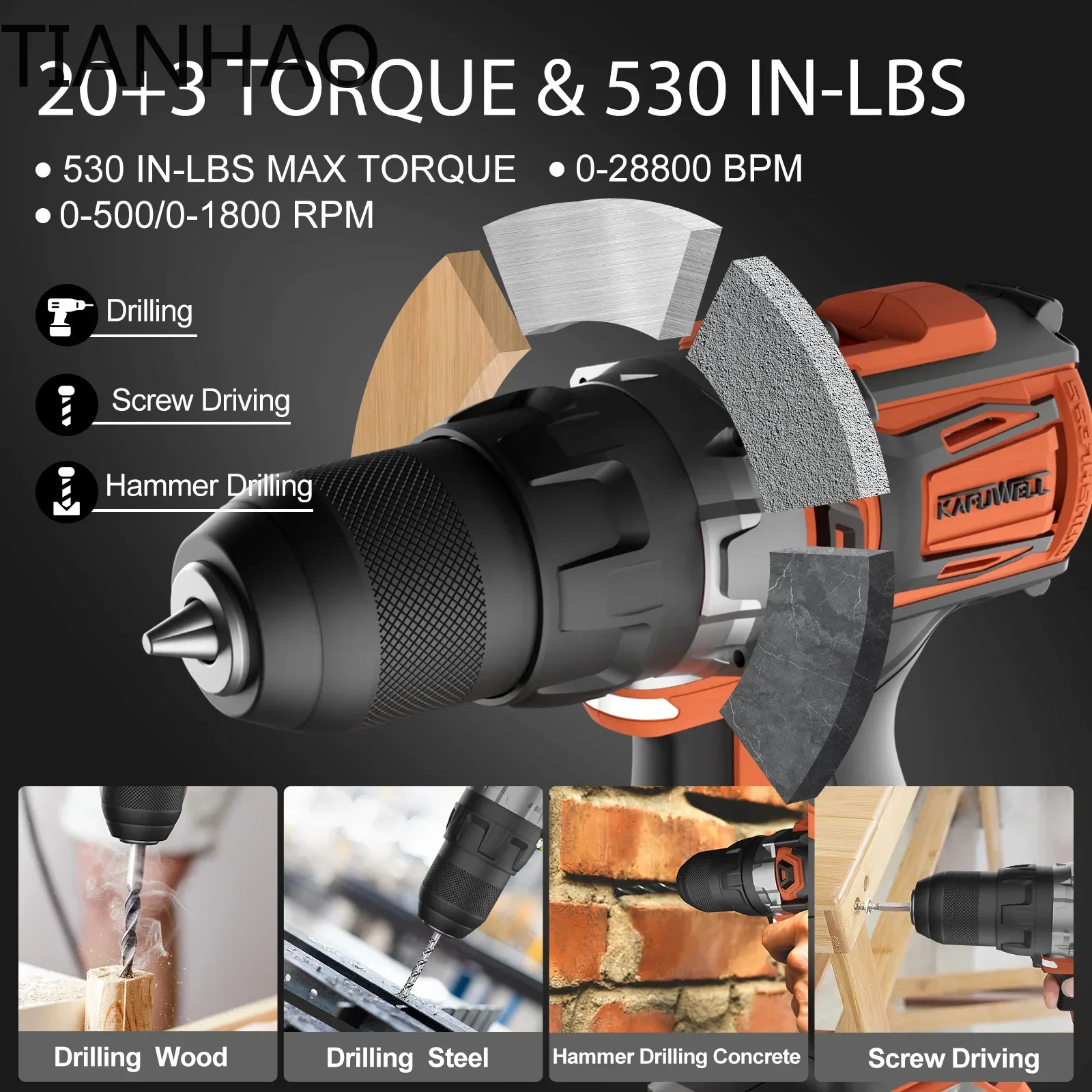 KAFUWELL PA4500 72H 20V Kit Co - Combo Power Tools recensione e prezzo